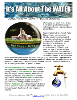 conserving water with progreen grass