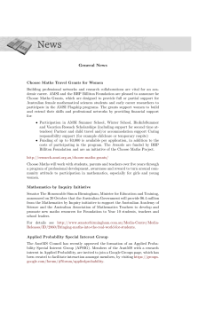 General News - Australian Mathematical Society