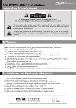 LED WORK LIGHT Installation - Surveillance