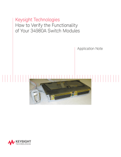 Keysight Technologies How to Verify the Functionality of Your