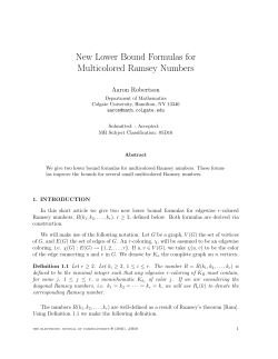 New Lower Bound Formulas for Multicolored Ramsey Numbers