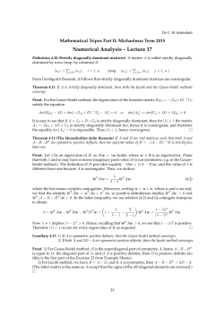Numerical Analysis &ndash; Lecture 17