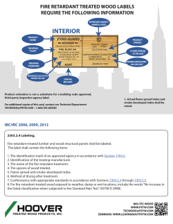 fire retardant treated wood labels require the following information