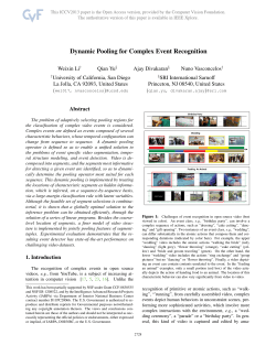 Dynamic Pooling for Complex Event Recognition