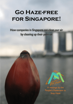 Go Haze-free for Singapore!