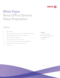 Xerox Office Services Value Proposition