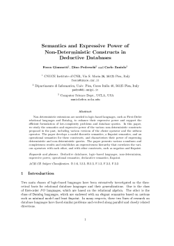 Semantics and Expressive Power of Non