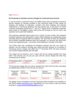 Dear Column J Re Proposals to introduce service charges for