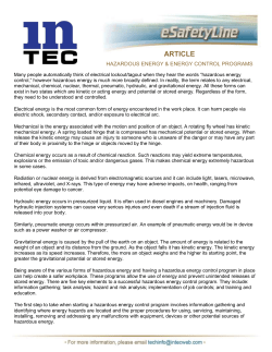 Many people automatically think of electrical lockout/tagout when