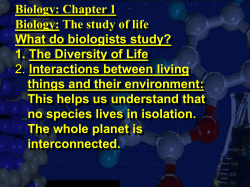 1. Characteristics of Life and Scientific Method Power