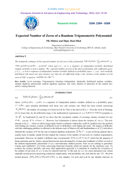 Expected Number of Zeros of a Random Trigonometric