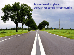 Towards a nicer globe through responsible community A Community