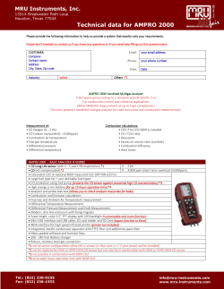 Questionnaire - AMPRO 2000 - MRU