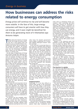 How businesses can address the risks related to energy consumption