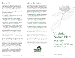 Membership Brochure - Virginia Native Plant Society