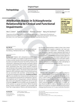 Attribution Biases in Schizophrenia