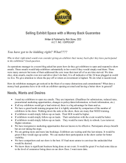 Selling Exhibit Space With a Money Back Guarantee