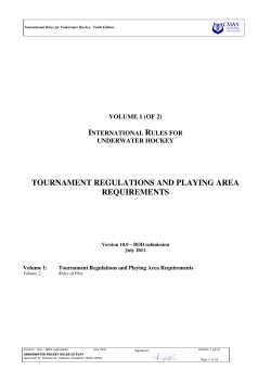 tournament regulations and playing area requirements