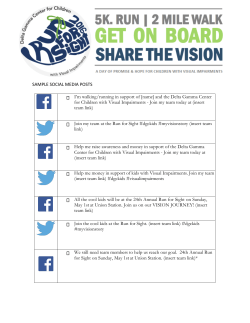 SAMPLE SOCIAL MEDIA POSTS I`m walking/running in support of