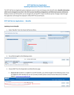NYIT Self-Service Application Updating Retirement Pension Elections