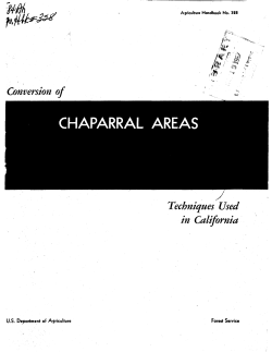 Conversion of chaparral areas to grassland
