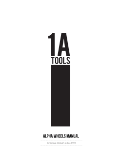 Alpha Wheels Manual