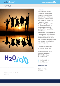 H2O-JOB - Water Alliance