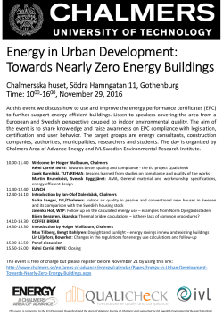 Energy in Urban Development: Towards Nearly