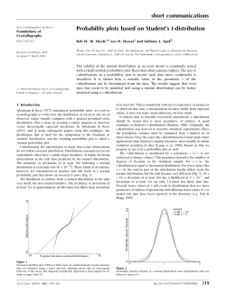 Probability plots based on Student`s t-distribution