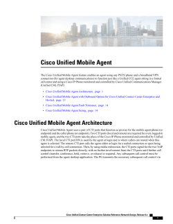 Cisco Unified Mobile Agent