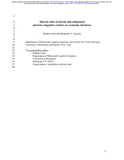 Shared roles of dorsal and subgenual anterior