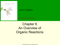 Chapter 5. An Overview of Organic Reactions