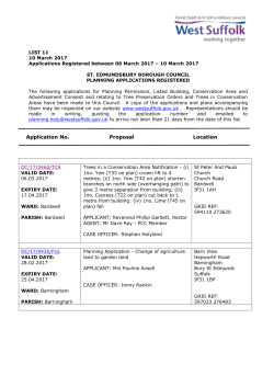 SEBC Planning applications 11/17