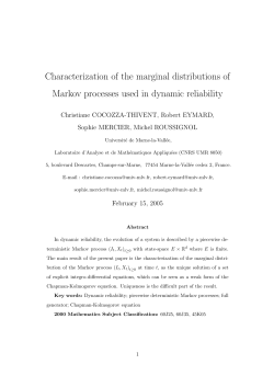 Characterization of the marginal distributions of Markov processes