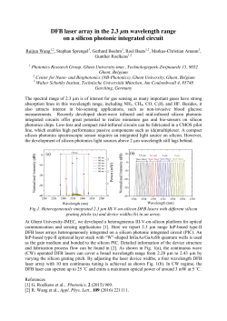DFB laser array in the 2.3 &micro;m wavelength range on a - 9th-thz-days