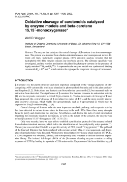 Oxidative cleavage of carotenoids catalyzed by enzyme models and