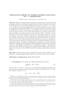 LOWER BOUND THEORY OF NONZERO ENTRIES IN SOLUTIONS