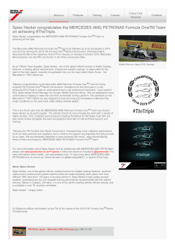 Spies Hecker congratulates the MERCEDES AMG PETRONAS