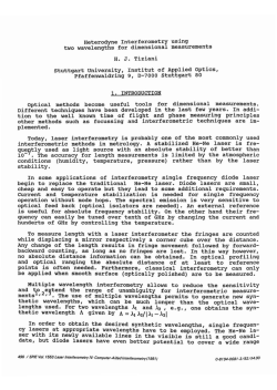 Heterodyne Interferometry using two wavelengths for dimensional