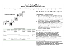 The Holocaust - Guided Inquiry in Australia
