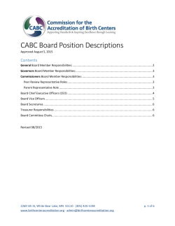 CABC Board Position Descriptions