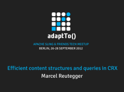Efficient content structures and queries in CRX