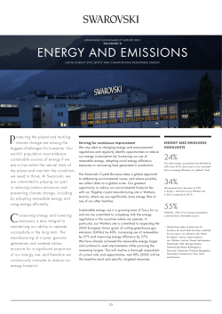 Energy and Emissions