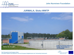 Sloka WWTP - jurmalas udens
