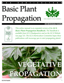 GCA Plant Propagation Handbook