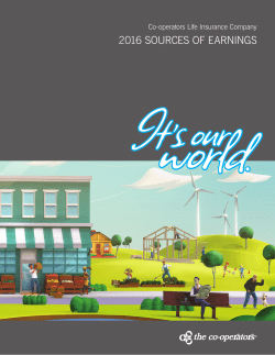 Co-operators Life Insurance Company 2016 - The Co