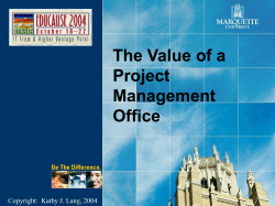 The Value of a Project Management Office