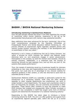 Please click here for Mentoring Introduction Document