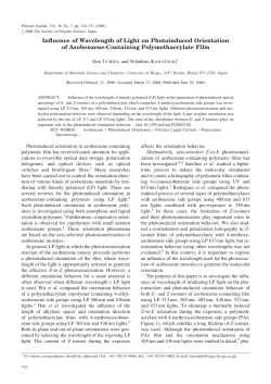 Influence of Wavelength of Light on Photoinduced