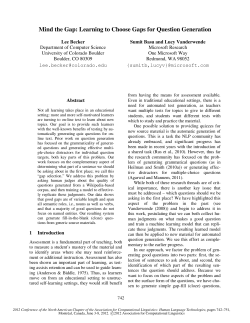 Learning to Choose Gaps for Question Generation